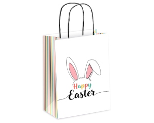 Giftbag Happy Easter Stripes M