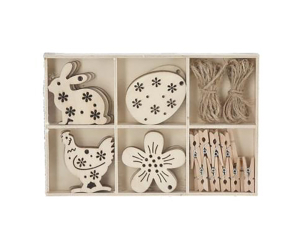 Paas decoratie hangset hout